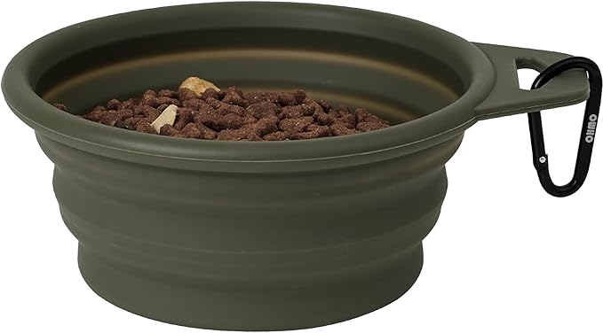 OHMO Large Collapsible Dog Bowls, (2 Pack 27oz/800ml) Premium Silicone Portable Travel Water Food Foldable Bowls Pet Feeding Bowl for Outdoor Camping Hiking