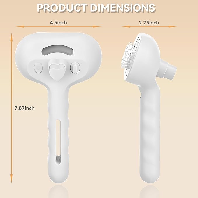 Dog Steam Brush 3-in-1 Spray Bath Brush for Dog and Cat, Pet Hair Removal Comb for Long & Short Haired Pets, Self Cleaning Grooming Brush Can Help to Comb a Pet's Fur and Remove Fleas
