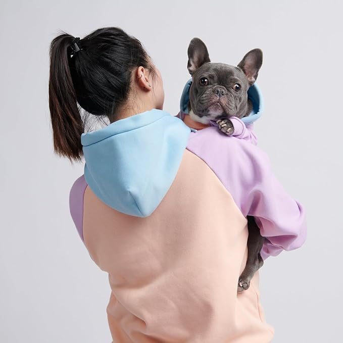 Spark Paws Dog Hoodie – Premium Dog Sweater for Small, Medium, and Large Dogs | Warm Outfits for French Bulldogs, Pitbull, Puppy, Winter Jacket Alternative - Cotton Candy - S