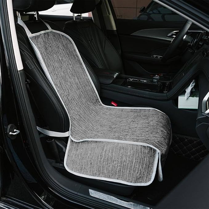 FUNNYFUZZY Chenille Dog Car Seat Cover for Front Seat,Waterproof, Scratchproof Car Seat Protector for Dogs Nonslip,Pet Seat Covers for Cars,Trucks and SUVs,Single Seat,Grey(18.1"Lx 17.7"W x 21.3"H)