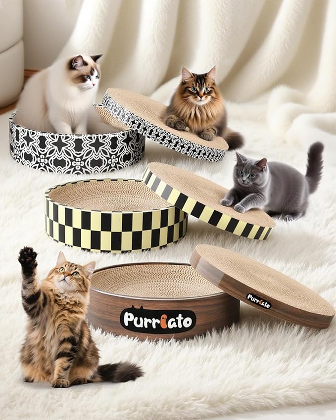 3 Pack Cat Scratcher Pad, Replacement Cardboard Cat Scratcher Pad, Relieves Stress, Supports Pet Behaviors, 3 Count