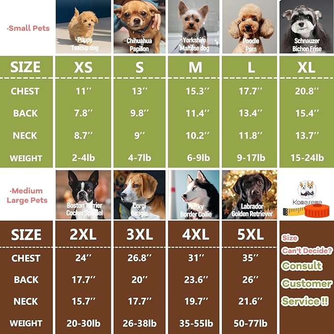 Koneseve Dog Shirts 2 Pack Soft Tee Comfortable Pet Clothes for Small Pets Brown & Avocado Green S