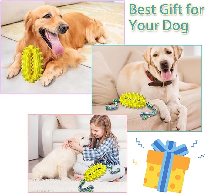 Dog Treat Toy - Interactive Dog Toys for Boredom, Treat Dispensing Enrichment Dog Puzzle Toy Food Puzzles Ball for Mental Stimulation Boredom Buster for Small Medium Large Dogs (F)
