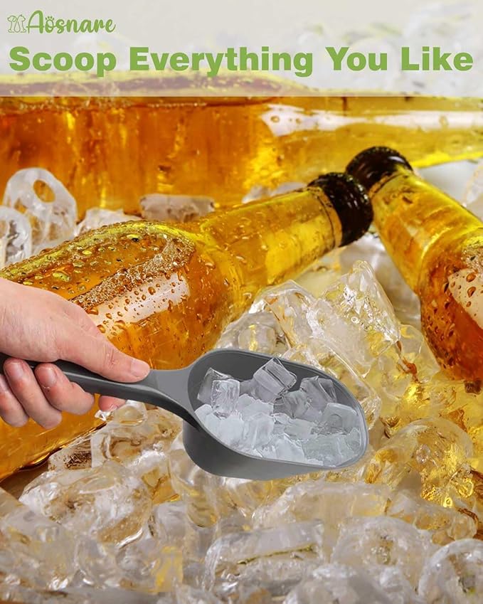 2 PACK Dog Food Scoop,1 Cup Capacity Pet Food Scoop With Measuring Lines For Dog, Puppy and Cat (Grey and Green)