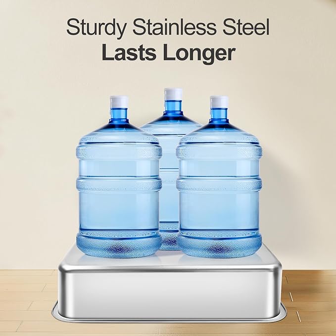 Sousia Enclosed Stainless Steel Cat Litter Box with Lid Extra Large Litter Tray for Big Cats XL Metal Litter Pan with High Wall Sides Enclosure, Non-Sticky Anti-Leakage Easy Cleaning Include Scoop