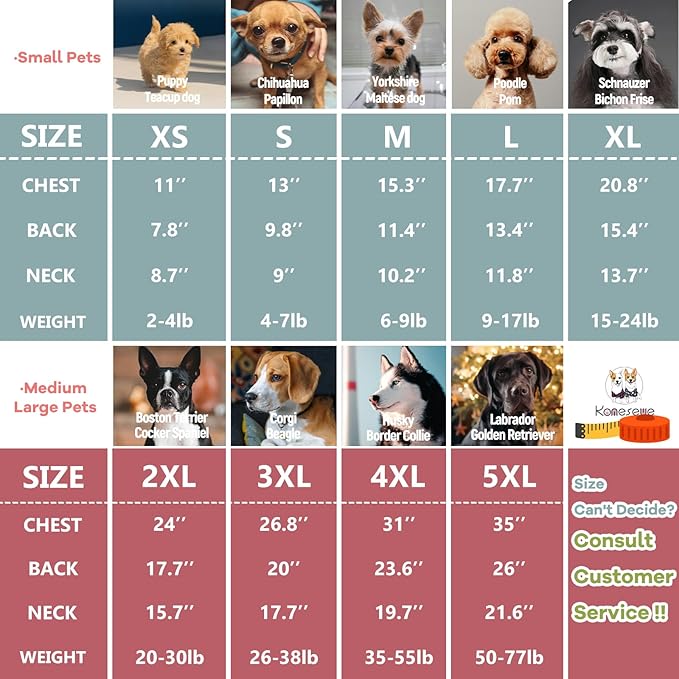 Koneseve Dog Shirt Breathable Cotton Stretchy Clothes for Small Pets 2-Pack Sunny Red & Smoky Blue S