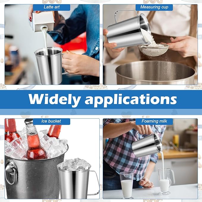 2 Cup Dog Food Scoop 304 Stainless Steel Dog Food Measuring Cups Pet Food Measuring Cups Scoop for Dog,Cat or Bird Food, Injection Molded and Dishwasher Safe