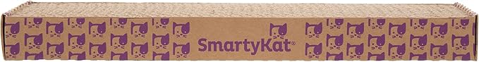 SmartyKat Super Scratcher Corrugated Cat Scratcher and Scratch Pad for Cats, Catnip Infused with Catnip, Scratchers for Indoor Cats and Kittens, Cardboard Scratching Post