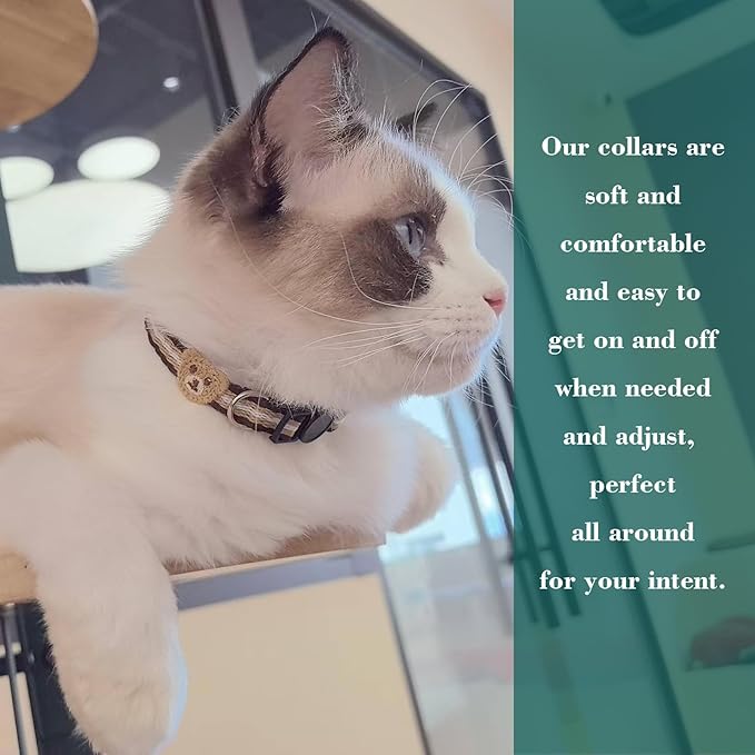 Yizepet Cat Collars, Breakaway Kitten Collar, Cute Kitty Collar in 2 Pack, Pet Supplies Accessories