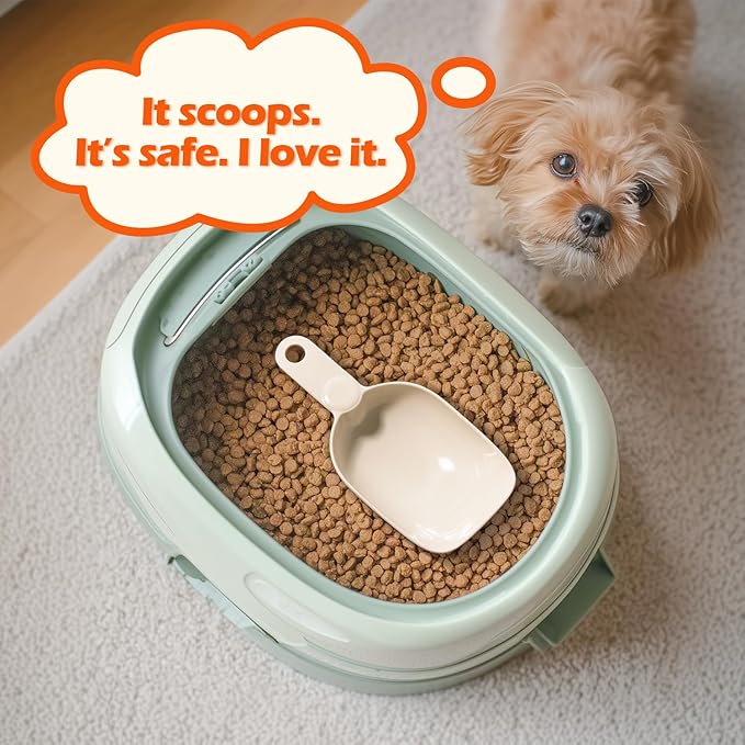 Dog Food Scoop 1 Cup, One Cup Measuring Cup, Food-Grade Melamine Pet Food Scoop, Durable 1 Cup Scoop with Precise Markings, BPA-Free & Dishwasher Safe (White, 8oz)