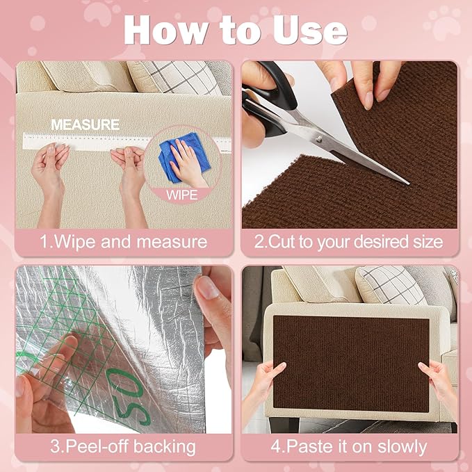 23.6x15.8 Couch Wall Corner Protection for Indoor Cats,Anti Scratch Furniture Protector from Cats Scratching,Trimmable Climbing Cat Scratcher Pad Play Mat Easy Use for Cat Board/Door/Carpet