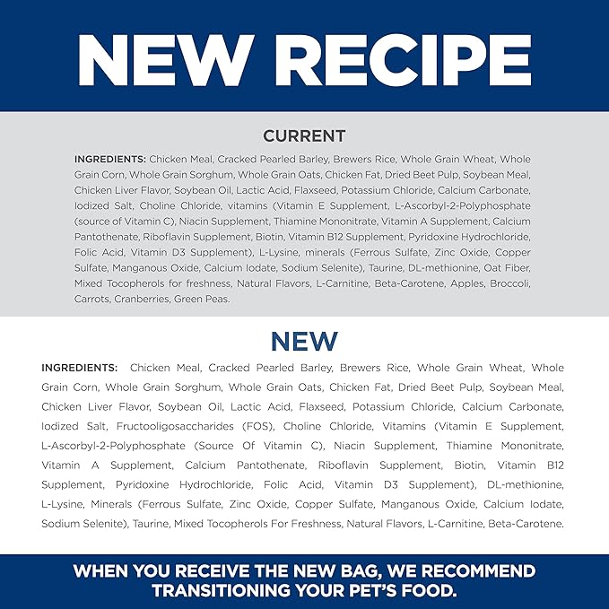 Hill's Science Diet Adult 7+, Senior Adult 7+ Premium Nutrition, Dry Dog Food, Chicken, Brown Rice, & Barley, 33 lb Bag