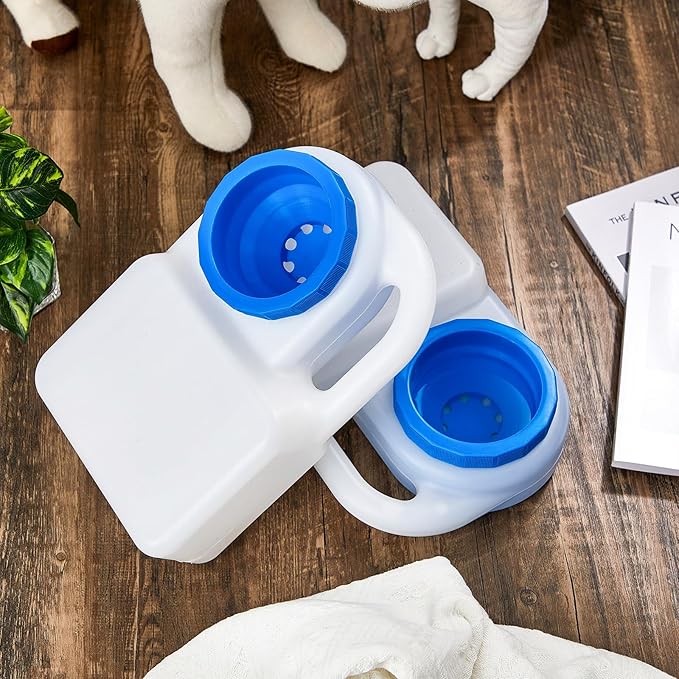 2 Pcs 3 Quart Dog Travel Water Bowl Portable Pet No Spill Water Bowl for Pet Dispenser for Small Large Dogs Cats Camping Hiking