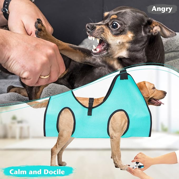 Dog Grooming Hammock - Upgrade Pet Grooming Harness for Nail Trimming (M 40lb), Dog Sling for Nail Clipping, Dog Hanging Holder Hanger for Cutting Nail with Nail Clippers