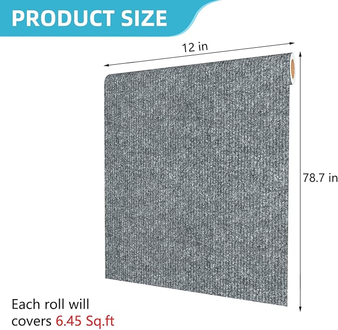 Decotalk Cat Wall Scratcher Mat Adhesive Light Grey Anti Cats Scratch Furniture Couch 12x78.7 Inch Wall Cat Scratcher Carpet Corner Protector for Indoor Cats Light Grey Cat Scratching Post for Sofa