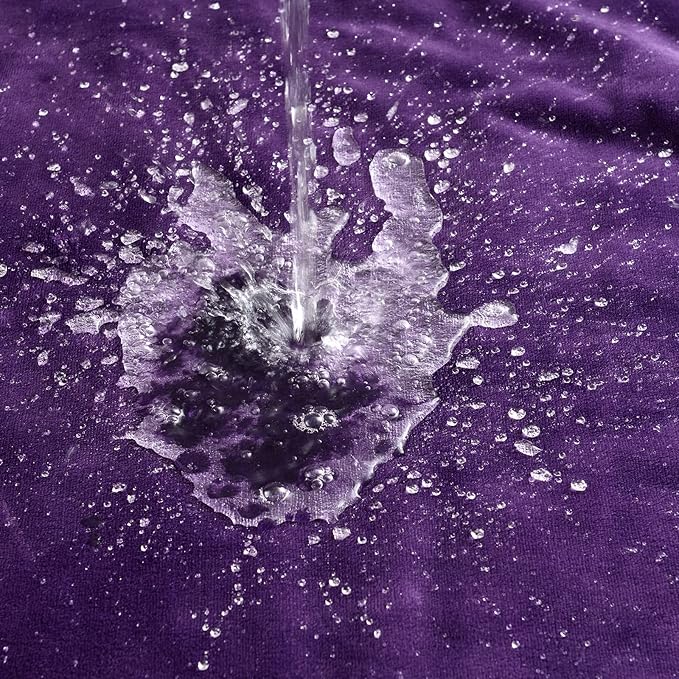 Waterproof Blanket for Bed Couch Sofa, Soft Liquid Pee Proof Pet Blanket for Dog Puppy Cat, Reversible Sherpa Fleece Furniture Protector (Dark Purple, 60x80 inches)