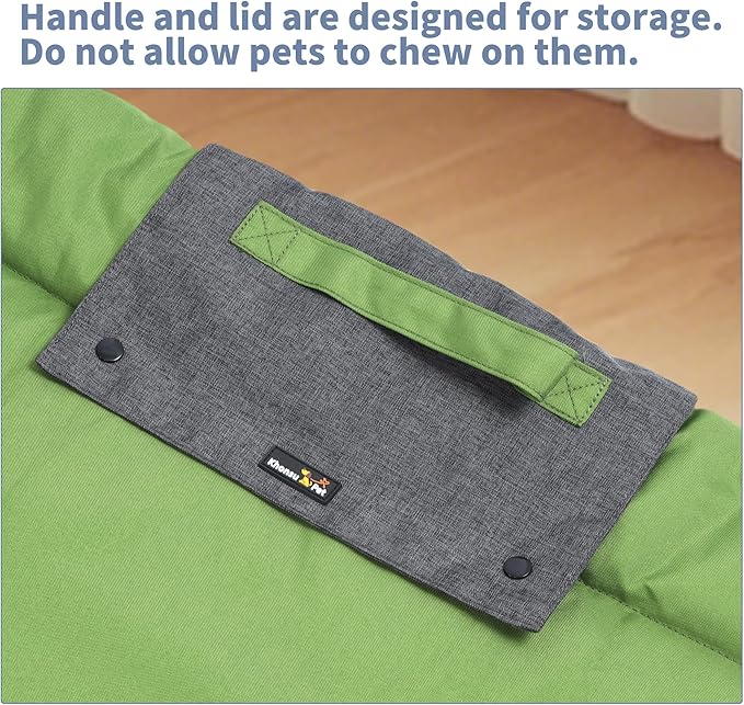 KHONSU PET Dog Travel Mat for Camping Portable Waterproof Lightweight & Outdoor Easy Clean Pad Foldable into Compact Carry Bag (Small Sized up to 25 lbs)