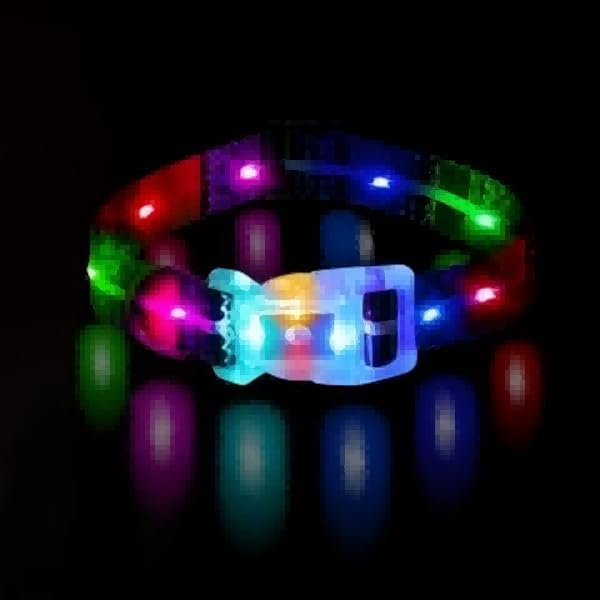 2Pcs Light Up Dog Collars,LED Dog Collar Rechargeable Waterproof,2-in-1 Buckle Type Glow Collar for Medium Large Dogs- ML(Neck:15-25",Strap Width:1")