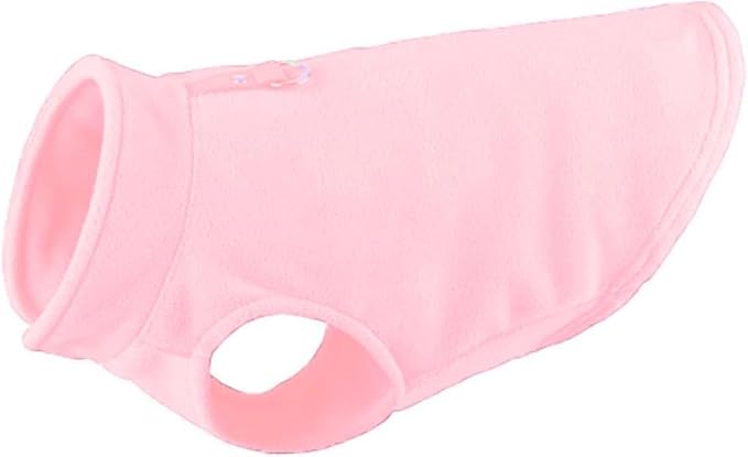 JACKO & CO - Fleece Vest Dog Sweater with Leash Ring - Soft, Warm & Lightweight Pullover Coat for Small & Medium Dogs, Puppies & Cats - Cozy Fall/Winter/Spring Pet Jacket (Pink Lemonade, XL 17-25lbs)