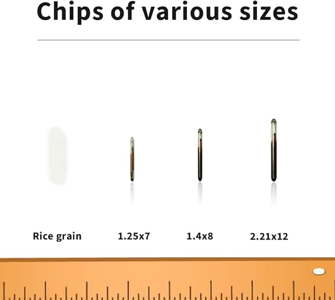 10 Packs, 1.25x7mm ISENVO Pet Microchips 134.2khz Registration Animal Implant Chip FDX-B Pet ID Microchip for Pets Dog Cat Cow Pig Rabbit Pigeon Fish