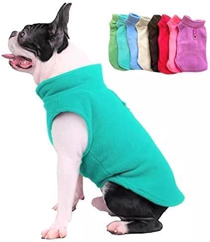 JACKO & CO - Fleece Vest Dog Sweater with Leash Ring - Soft, Warm & Lightweight Pullover Coat for Small & Medium Dogs, Puppies & Cats - Cozy Fall/Winter/Spring Pet Jacket (Turquoise, X-Small 2-4lbs)