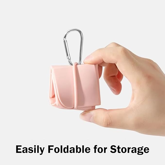 2-Pack Silicone Collapsible Dog Bowls, Portable Foldable Expandable Travel Pet Dog Cat Bowls, Pet Feeding Watering Dish for Walking Parking Traveling (Gray & Green)