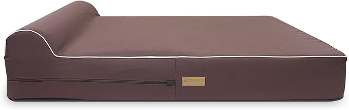 KOPEKS Dog Bed Chew Proof Replacement Cover Memory Foam Beds - Brown - Extra Large (Jumbo Size), (KPS-1113)