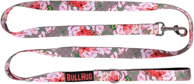 BULLHUG 6 FT Bulldog Leash with Padded Handle. Perfect for Bulldogs, French Bulldogs, Pugs & All Breeds. Leashes for Walking, Training Lead for Bulldogs (Reflective Stitching, Blue)