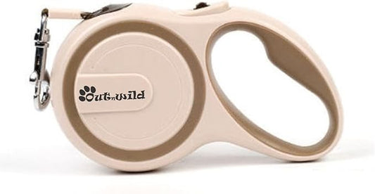 OUTnWILD Retractable Dog Leash, 16 ft Heavy Duty Dog Leash for Large Breeds/Pets Up to 110 lbs, 360° Tangle Free Design with One Touch Quick-Lock Braking System & Anti-Slip Handle. Khaki, L