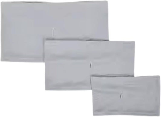 Instant Cooling Dog Bandana for Pet Scarf Soft Cool Mat Pet Collar – Eco-Friendly Breathable Polyester Dog Cooling Bandana for Dogs Puppy Bandana with Leash Hole (Gray, Medium)