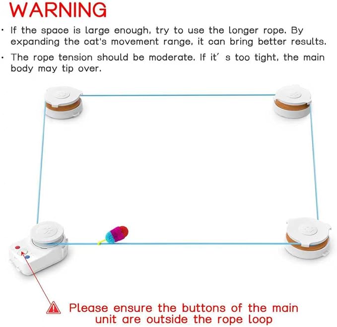 Interactive Cat Toy for Indoor Cats – Automatic Moving & Enrichment Toy for Indoor Cats/Kitten, Auto/Manual Control Cat Treadmill for Exercise & Mental Stimulation, Stimulating Chase Toys (H1K3)