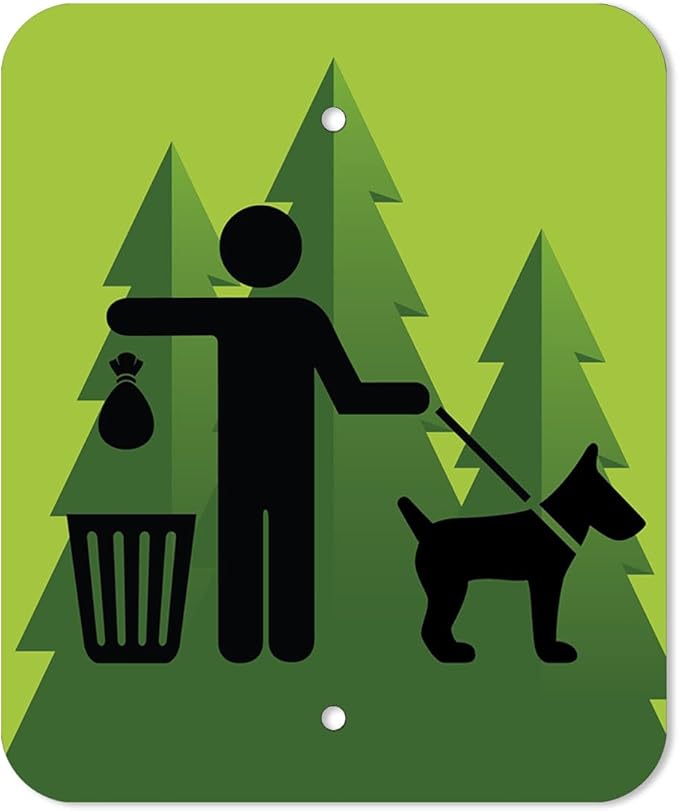 Dispense-Art™ Collection Camp - Custom UV Printed Design on Rust-Proof Aluminum Starter Dog Waste Station/roll Bag System - Includes 400 Dog Waste Bags & 10x12 Sign