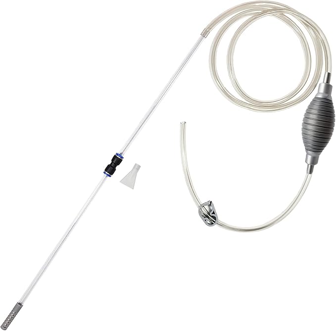 10 Gallon Fish Tank cleaner and Aquarium Water Changer Siphon with a Thinner Water Tubing. Perfect for Cleaning Small Fish Tanks, Gravel Vacuum for Aquarium Kit
