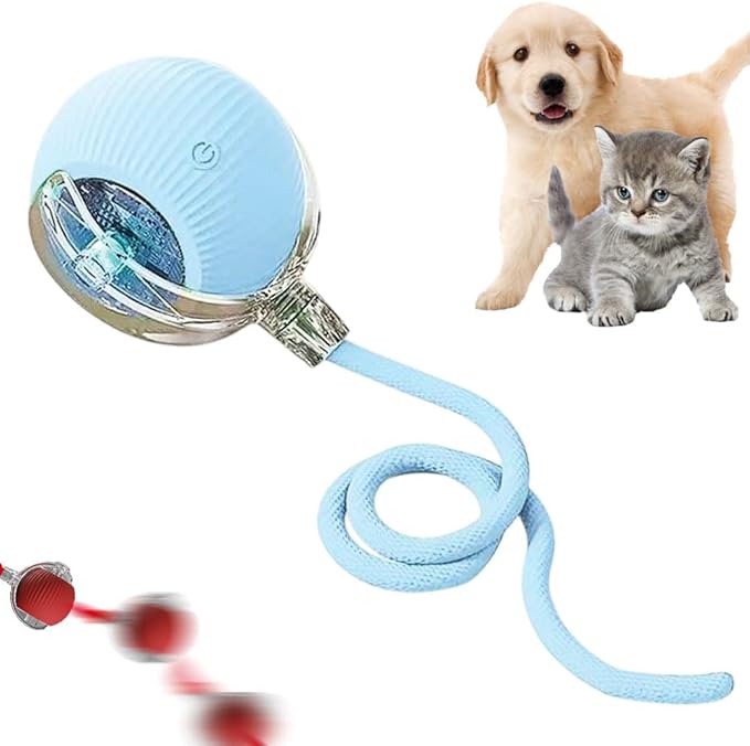 Interactive Cat Toy, 2025 New Cat Toy for Indoor Cats, Intelligent Rolling Ball Toys, Kitten Toys for Bored Indoor Cats/Dogs (Blue)