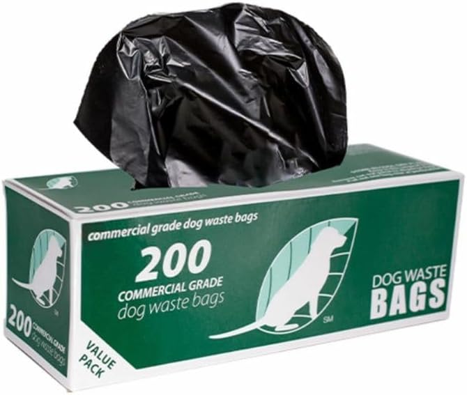 Dispense-Art™ Collection Rolling Hills - Black - Custom UV Printed Design on Rust-Proof Aluminum Starter Dog Waste Station/roll Bag System - Includes 400 Dog Waste Bags & 10x12 Sign