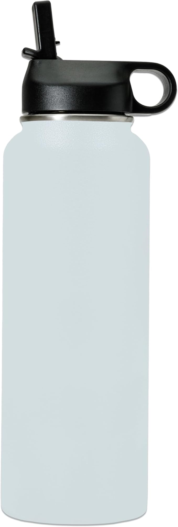 LaserGram Personalized Water Bottle, Dragon, Stainless Steel Double Wall Vacuum Insulated with Flip Top Straw, Custom Engraved Gift (40oz / 1180ml Light Blue)