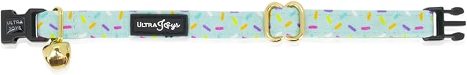 Ultra Joys Cat Collar - Breakaway with Bells & Bandana - Kitten to Large