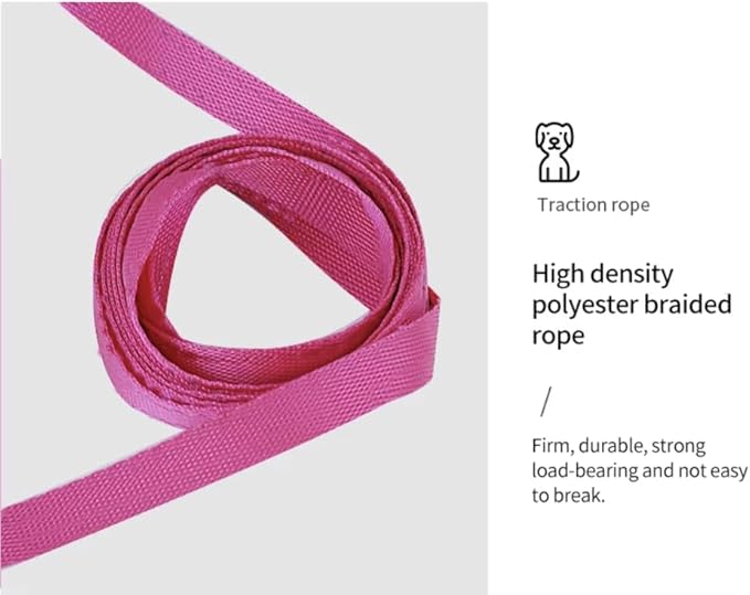 OUTnWILD Retractable Dog Leash, 16 ft Heavy Duty Dog Leash for Large Breeds/Pets Up to 110 lbs, 360° Tangle Free Design with One Touch Quick-Lock Braking System & Anti-Slip Handle. (Pink, L)