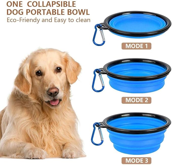 Dog Food Storage Container Small, Cat Food Storage Container Airtight Plastic Dispenser with Graduated Measuring Cup, Pourable Spout and Portable Collapsible Dog Bowl for Pet Food, Birds Seed