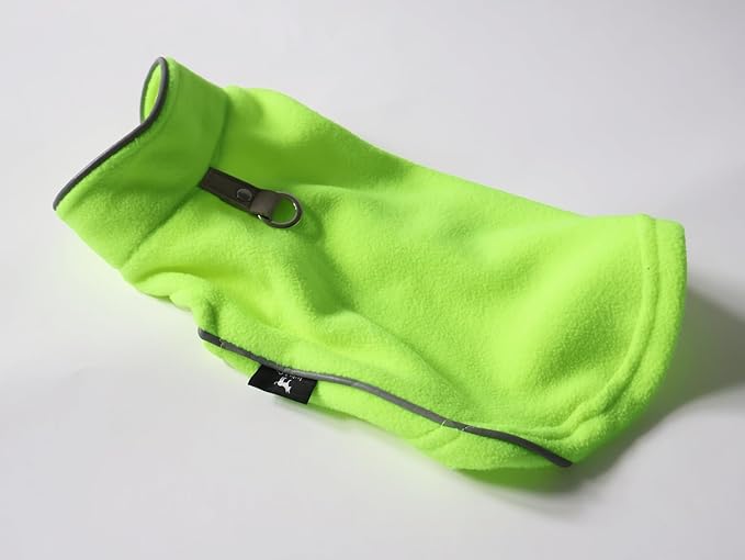 JACKO & CO - Fleece Vest Dog Sweater with Leash Ring - Soft, Warm & Lightweight Pullover Coat for Small & Medium Dogs, Puppies & Cats - Cozy Fall/Winter/Spring Pet Jacket (Lime Green, Small 4-6lbs)