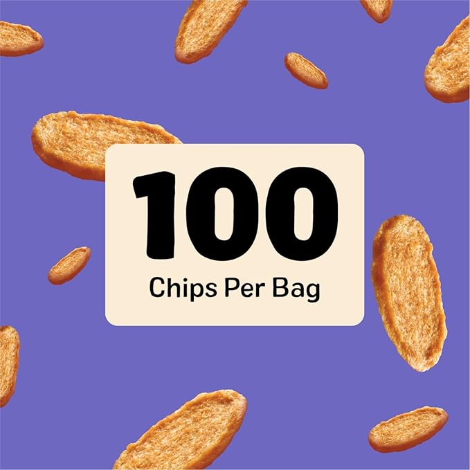 Three Dog Bakery Bark’N Crunch! Chicken Chips, Medium 8oz, Crunchy Dog Treats, Single Ingredient, High Protein Snacks, Chicken Treats, Low Calorie Healthy Training Treat, Made in The USA