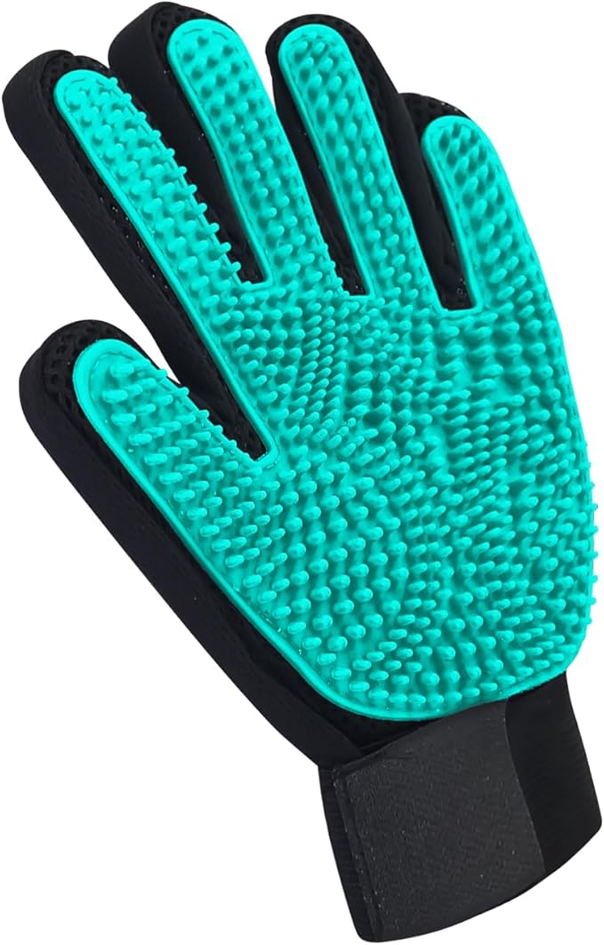 1 Pair Reusable Pet Hair Remover Gloves,Gentle Pet Shedding Glove Brush,Glooming Gloaves,Massage Mitt with Enhanced Five Finger Design - Perfect for Dogs & Cats with Long & Short Fur