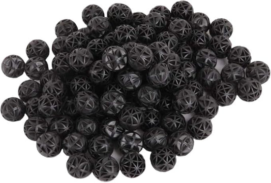 J-star 100pcs 0.62-Inch Aquarium Bio Balls Filter Media, Aquarium Fish Tank Filter Media, Pond Media Filter Balls with Media Bags