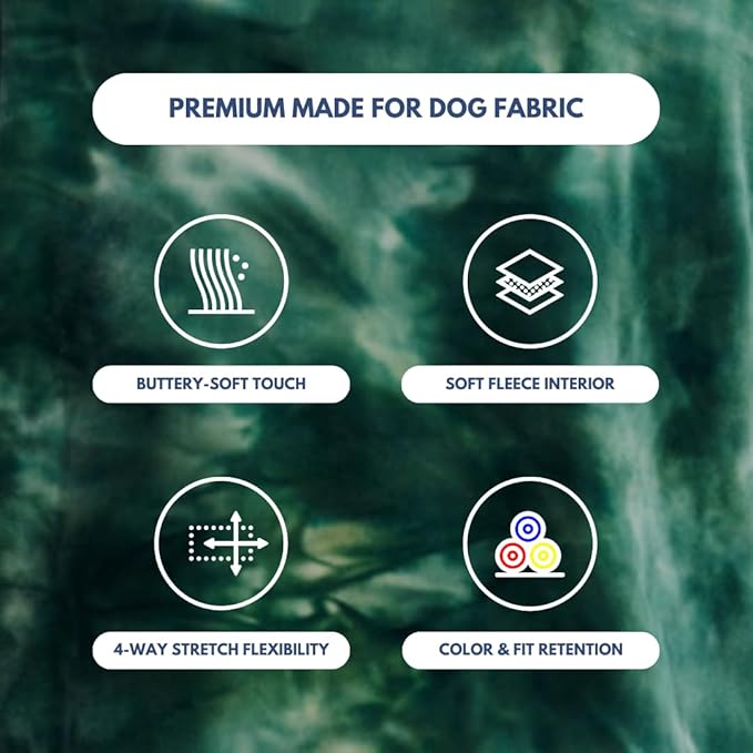 Spark Paws Dog Hoodie – Premium Dog Sweater for Small, Medium, and Large Dogs | Warm Outfits for French Bulldogs, Pitbull, Puppy, Winter Jacket Alternative -Green Skydye, S