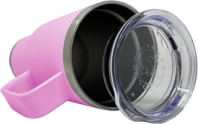 LaserGram 20oz Vacuum Insulated Travel Mug with Handle, Chihuahua Dog, Personalized Engraving Included (Light Purple)