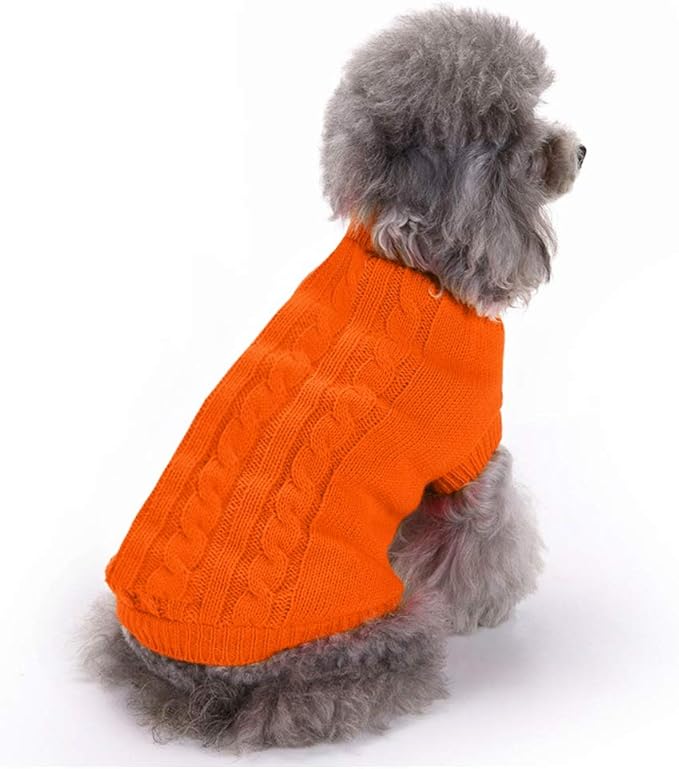 Dog Sweater, Warm Dog Sweaters for Small Dogs Medium Large Dogs, Cute Winter Classic Turtleneck Pet Sweater Cat Sweater Dog Clothes Coat Dog Christmas Sweaters for Girls Boys Dog Puppy Cat