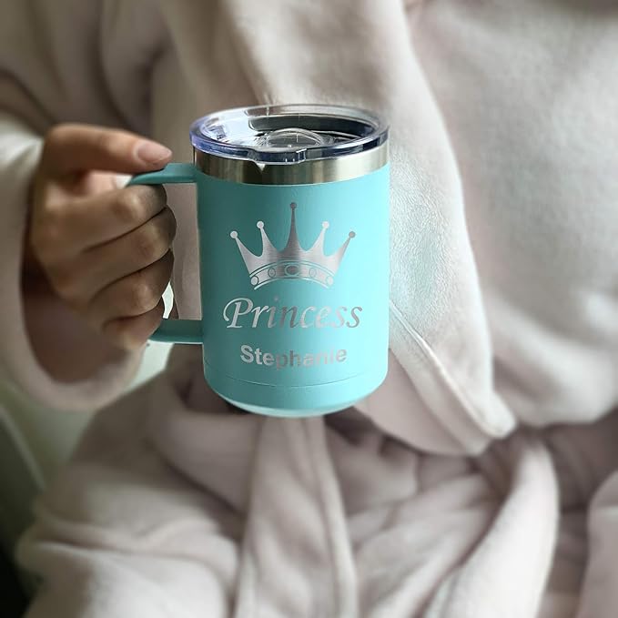 LaserGram 15oz Vacuum Insulated Coffee Mug, Chihuahua Dog, Personalized Engraving Included (Dark Purple)