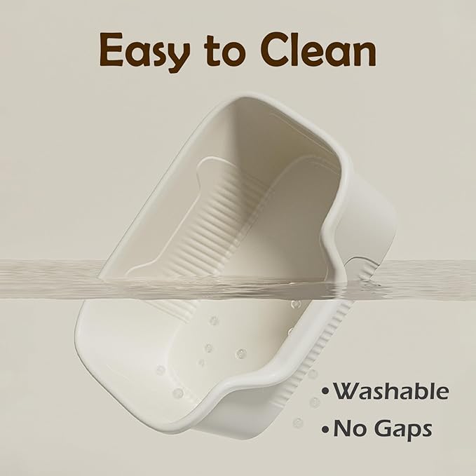 SpaceTime Extra Large Litter Box with High Sides,23.6" Lx16.5 Wx8.6 H XL Multi Cat Litter Pan for Kitty,Cat Boxes for Indoor Cats,Jumbo Litter Boxes for Big Cats,Anti-Splashing,Easy to Clean (Green)