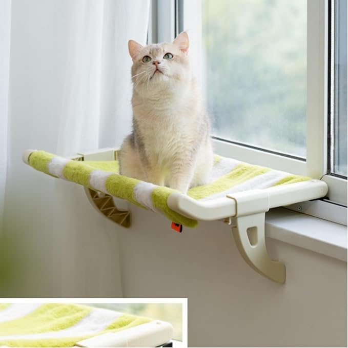 Cat Bedside Hammock,Exquisite Cats Window Sill Perch and Artificial Pet Rack,Hanging Cat Bed with Strong Support