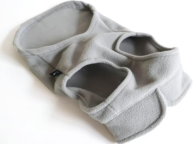 JACKO & CO - Fleece Vest Dog Sweater with Leash Ring - Soft, Warm & Lightweight Pullover Coat for Small & Medium Dogs, Puppies & Cats - Cozy Fall/Winter/Spring Pet Jacket (Grey, Large 10-16lbs)